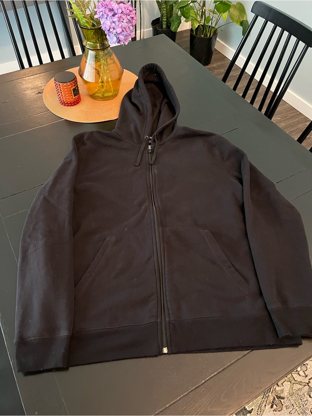 tek gear Black Full-Zip Hooded Sweatshirt